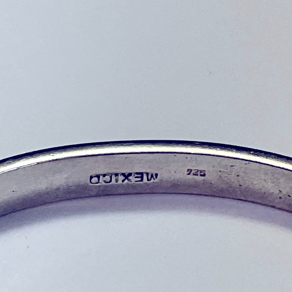 Turquoise Solid Sterling Silver Hinged Locking Br… - image 4